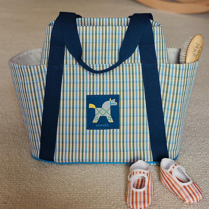 Animaux Nattes nappy bag - Blue | Hermès Canada